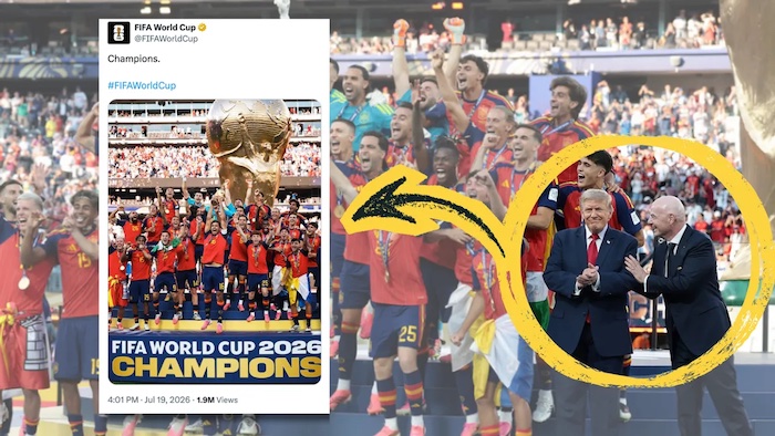 Where Did Trump Go? FIFA, Spain ‘Crop’ President Out of World Cup Celebration Photos as White House Fires Back