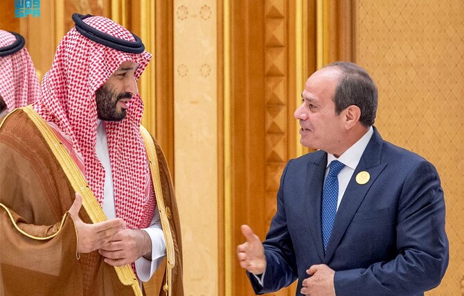 Saudi crown prince arrives in Egypt to meet President Sisi